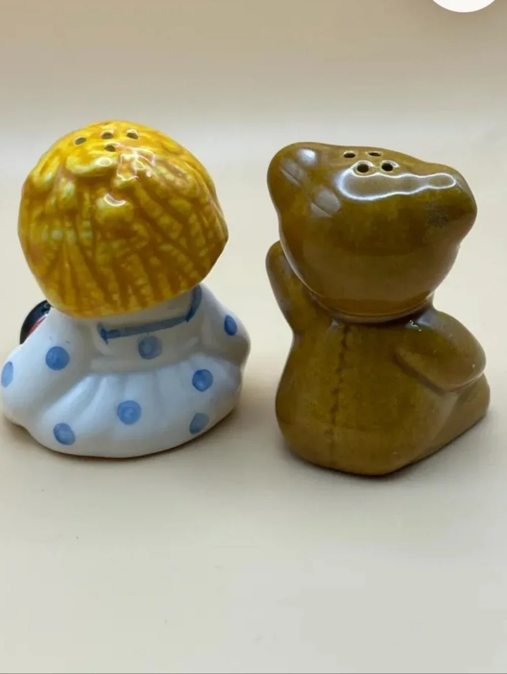 Vintage Raggedy Ann and Teddy Bear Avon Salt and Pepper Shakers